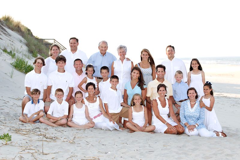 corolla obx large family group photography