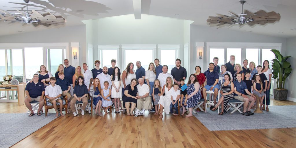 large family group portrait in Corolla OBX