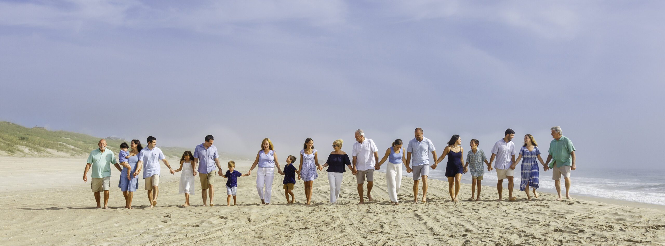multi generation family photo outer banks beach